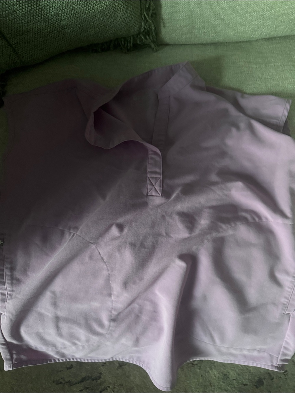 Figs Women's Lavender Polo Top